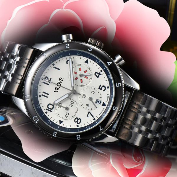 

luxury ultra marine heritage watch 42mm stainless steel automatic quartz clock full working men wristwatch, Slivery;brown