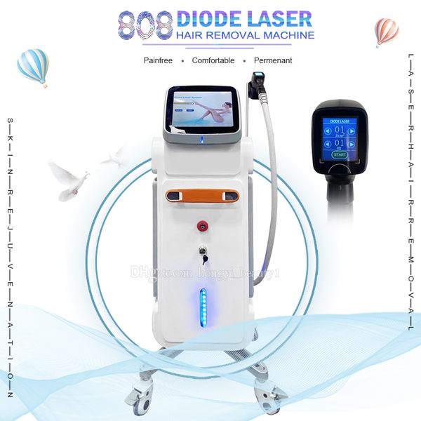 Professionelle Diodenlaser-Maschine zur Haarentfernung, 808 nm, dauerhafter Eis-Platin-Lazer-Griff, 30 Millionen Schüsse, Schönheitsausrüstung