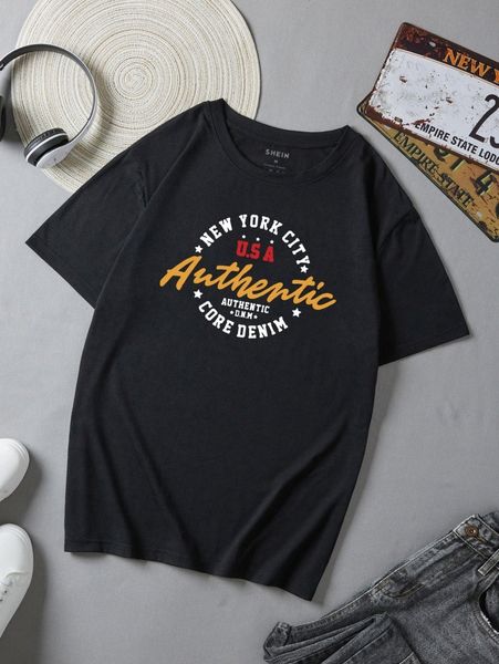 

men letter graphic tee r2eg#, White;black