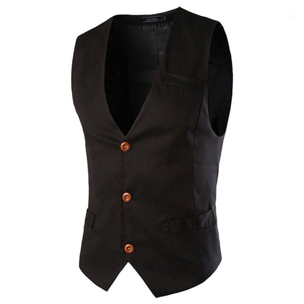 

men's vests formal men waistcoat mens jacket sleeveless spring business vest suit male fashion 070, Black;white