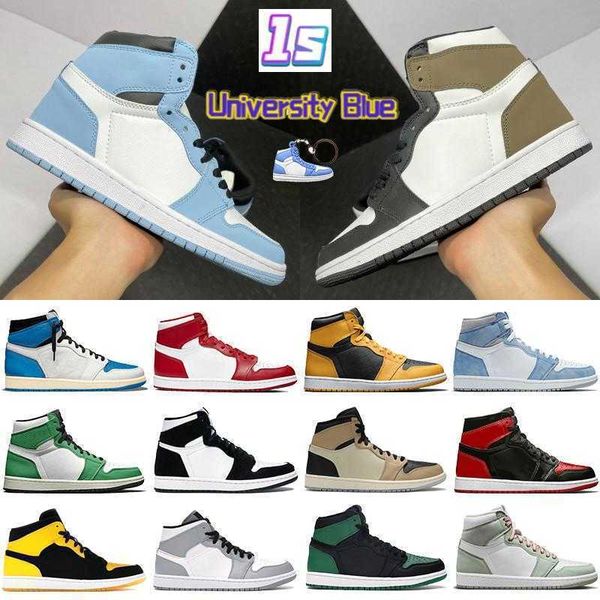 

jumpman 1s mens basketball shoes 1 unc twist dark mocha chicago black toe hyper royal women sneakers fashion sports trainers size 36-47