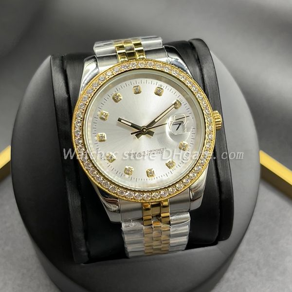 

pw9o watchsc 41mm 36mm movement watch automatic mechanical mens 31mm 28mm quartz womens bezel stainless steel diamond lady waterproof lumino, Slivery;golden