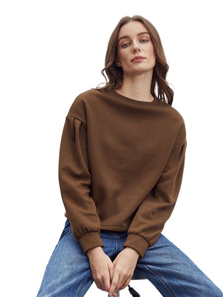 

motf eco recycled polyester cotton sweatshirt a9oo#, Black