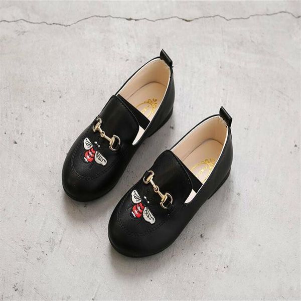 

new arrival designer girl shoes kids shoes horse bit buckle embroidery luxury shoes spring and autumn children gift276y, Black;grey