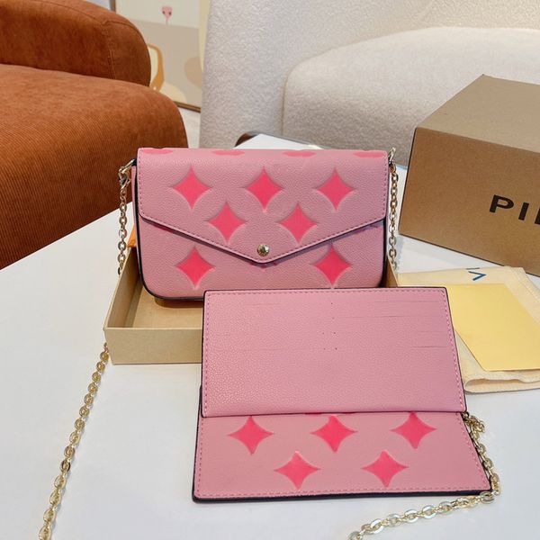 

handbag women classic designers bags luxurys quality wallet leather imprint fiower golden chain ladies genuine purse messenger wall bump