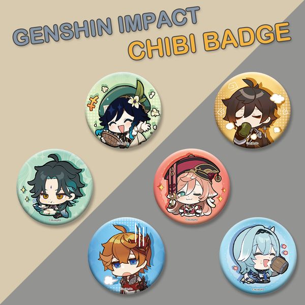 

genshin impact badge for women canvas crossbody bag chibi kanzuha ayaka yoimiya eula rosaria bag decor gift, Black