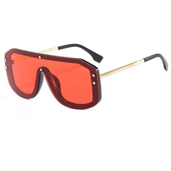 

large frame f family sunglass fashion men's and women's versatile polygon ins glass vintage luxury brand design sunglasses uv400, White;black