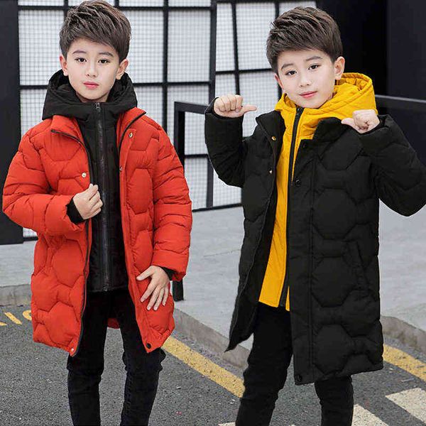 

4 6 8 10 12 14 year big boys jacket autumn winter thicken warm teenager children jackets fashion long style zipper hooded boys jacket j22071, Blue;gray