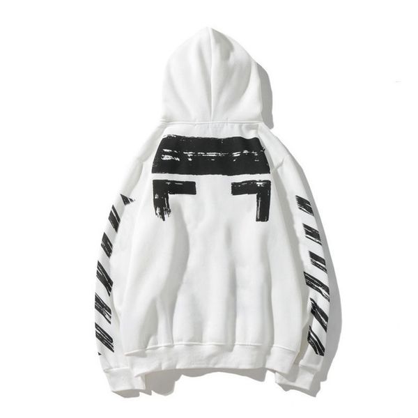 

classic mens loose offs sweatshirts fashion brand hoodie designers luxury pullover back oil paint arrow x men women t shirt hoodies jackets, Black