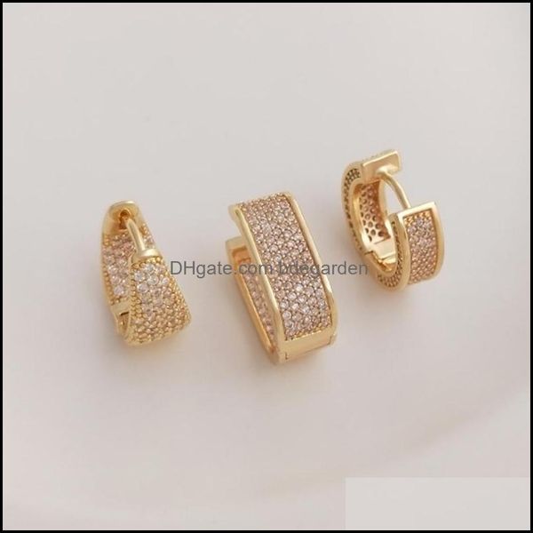 

hoop hie earrings jewelry color retention 14k true gold filled copper 16-19mm oval water drop square shape earring dhzif, Golden;silver