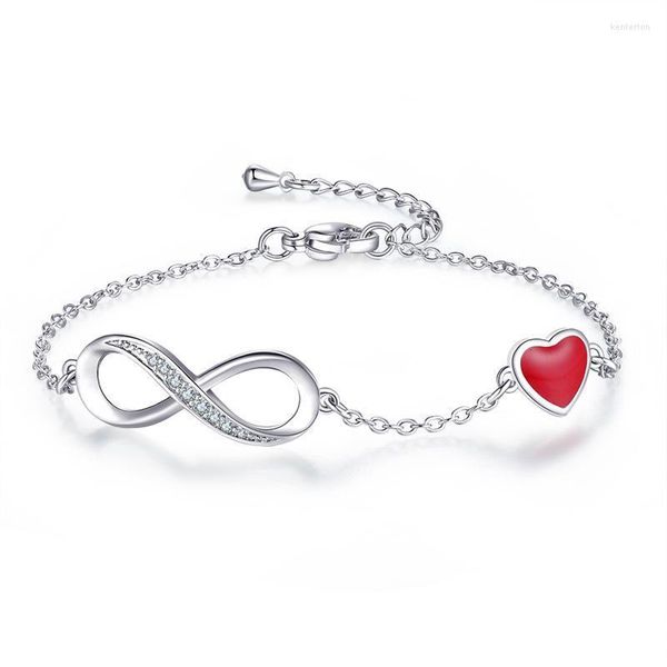 Link Kette Koreanische Mode Silber Farbe Unendlichkeit Einstellbar Party Armbänder Für Frauen Kreative Einfache 8 Wort Schmuck Geschenk Kent22