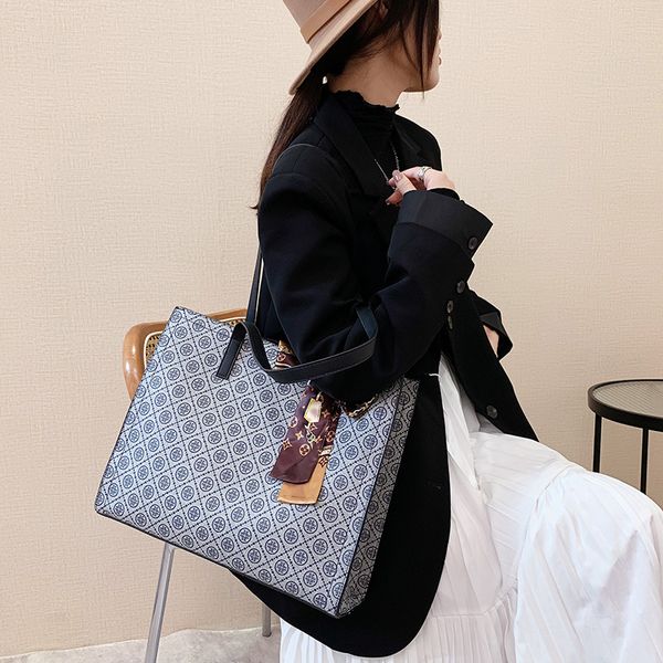 

old flower large capacity shoulder tote bag women's handbag shopping bag