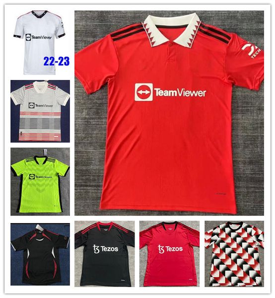 

ronaldo soccer jersey sancho rashford 21 22 23 man shaw uniteds 2021 2022 2023 fans version utd pogba martial lingard b. fernandes football, Black;yellow