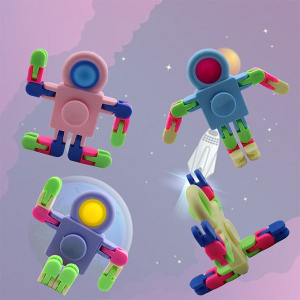 Fidget Toys Astronaut Tracks Spinner Finger Giocattoli sensoriali Gioco Serpente Puzzle per adolescenti Bambini Antistress per adulti Riempitivi per feste Bomboniere Regali