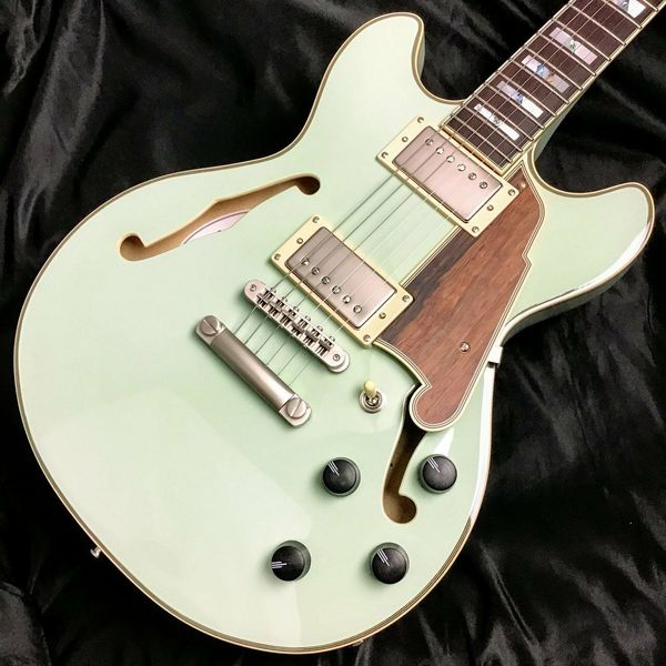 

d'angelico deluxe mini dc limited sage 1 #gg1iu electric guitar