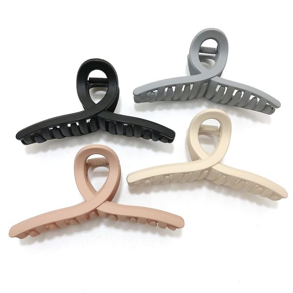 

hair clips barrettes nalodu 4.3 inch claw large no slip big matte jaw butterfly clip for thin fine thick women and girls amrnz, Golden;silver