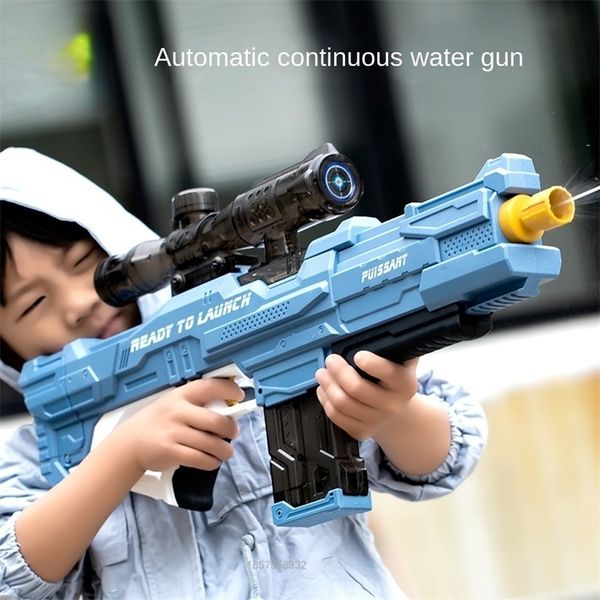 Pistola ad acqua elettrica Giocattoli per bambini ad alta tecnologia Piscina da spiaggia all'aperto Pistole blaster gel estive di grande capacità per bambini Adulti 220715