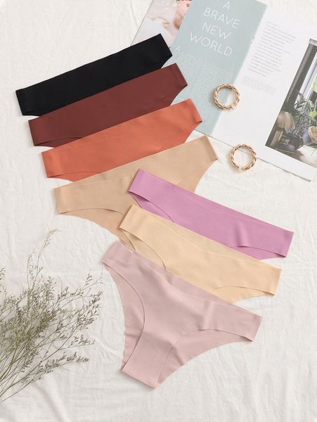 

7pack plain simple panty 33ug#, Black;red