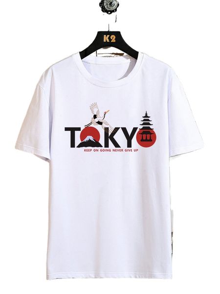 

romwe guys bird print tee k3xb#, White;black