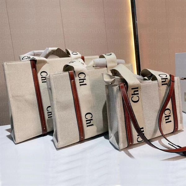 

shopping beach vacation shoulder bags underarm bag women handbags canvas crossbody totes black brown handle large medium and small203r