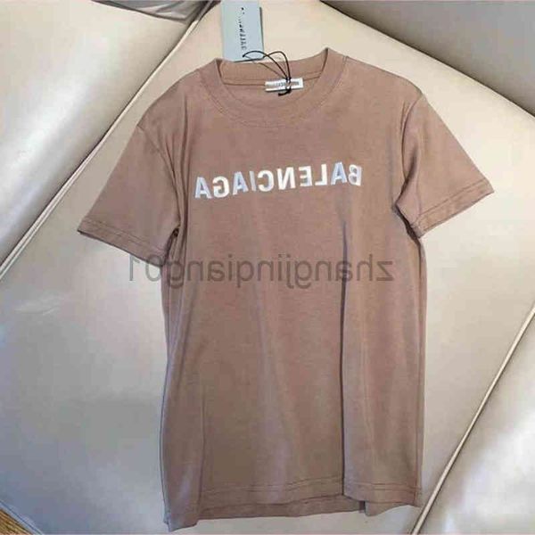 

designer balanciagas t shirt vintage oversized sweat luxe summer high end fashion brand new paris printed letter round neck short loose mens, White;black
