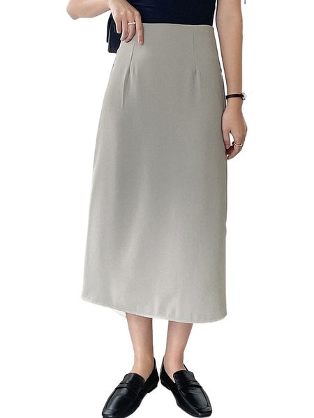 

dazy high waist split back skirt c2ux#, Black