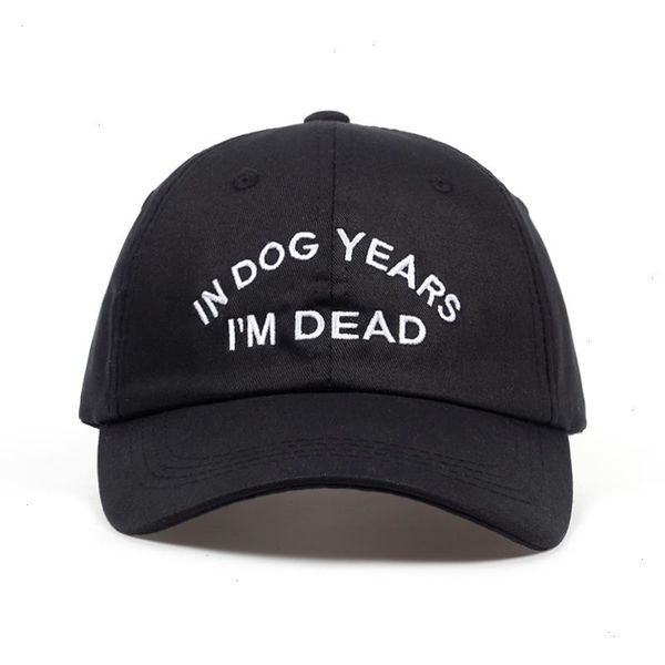 

in dog years im dead baseball cap embroidery dad hat 100 cotton buzzwords snapback fashion adjustable, Blue;gray