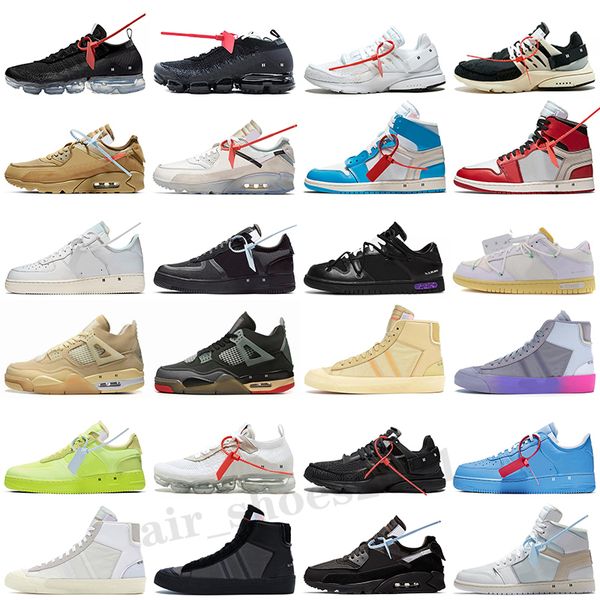 

sports shoes men's and women's off mca white red silver metal volt black green gner prestos 2.0 chaussures