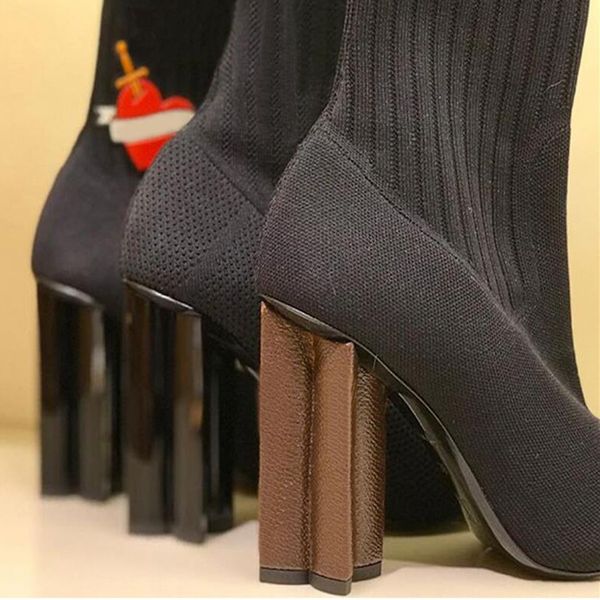 En iyi Siluet Martin Boot Kadınlar Yüksek Topuk Streç Çorap Çizmeler Ve Düz Çorap Sneaker Ayak Bileği Patik Lüks Seksi Lady Elbise Ayakkabı ile Kutusu No50