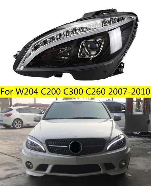 

headlight assembly for w204 c200 c300 c260 2007-2010 xenon bulb headlight high beam daytime lights turn signal