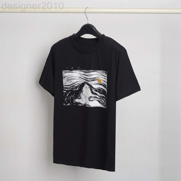 

women's t-shirt designer ac sweden 22 summer women's smiling face embroidered casual girls printed loose round neck short sleeve t, White