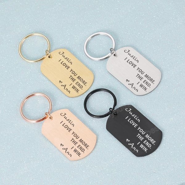 Presente das cadeias -chave para o namorado Nome muito personalizado Chaves de chaves personalizados para o chaveiro do dia dos namorados Keychain