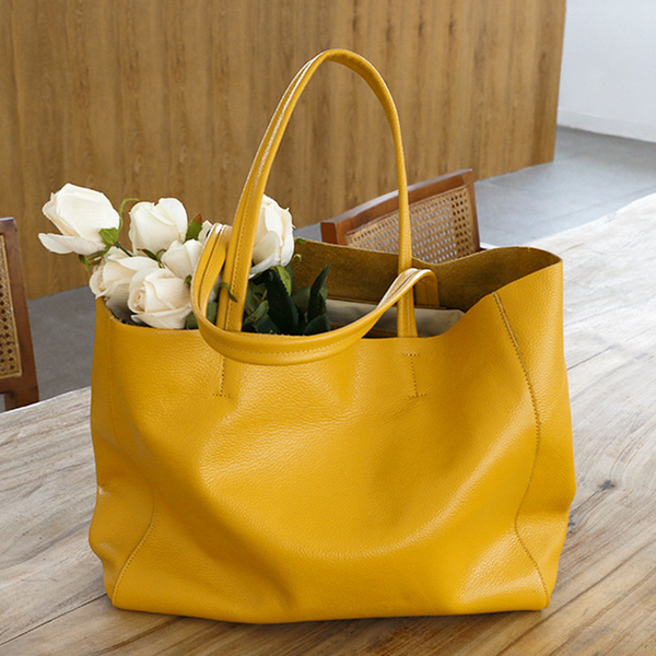

large ladies handbag luxury leather handbag women soft grain leather large capacity shopping bag shoulder bag