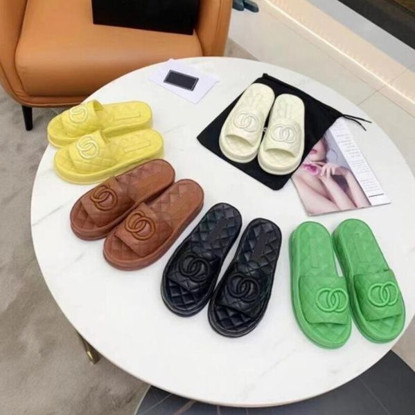 

2022 women slippers correct flower box dust bag embroidered geometric patterns floral brocade scuffs flip flops flats letters shoes with sho, Black