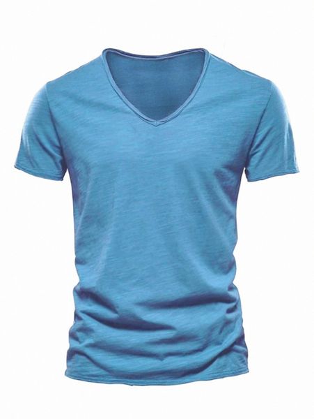 

men solid v neck tee 64zq#, White;black