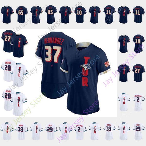 

2021 all-star jersey teoscar hernandez alex reyes bo bichette gregory soto jesse winker marcus semien nick castellanos nolan arenado, Black
