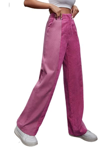 

high waist straight leg pants b5lo#, Black;white