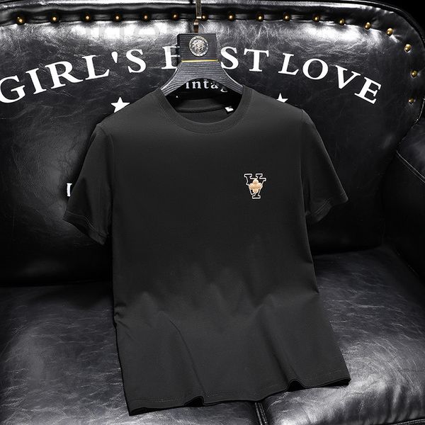 

men's t-shirts designer g3345 lili summer mercerized cotton short sleeve t-shirt base shirt 0n3h2022, White;black