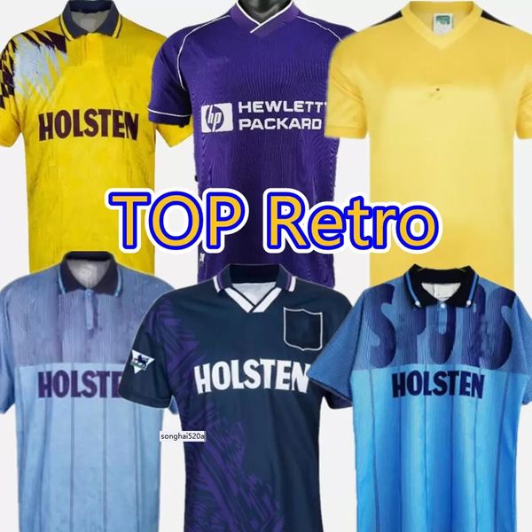 

1982 1990 1994 1991 1995 1998 1999 retro soccer jersey tottenham kits klinsmann gascoigne anderton sheringham ginola vintage football shirts, Black;yellow