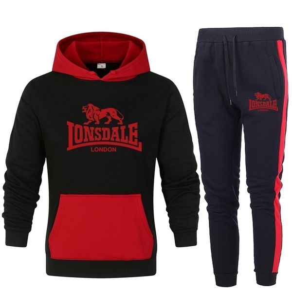 

mens autumn winter fashion hoodies sets men casual suit brand sports hoodie trousers twopiece set men sweatshirtspants sets 201109, Gray