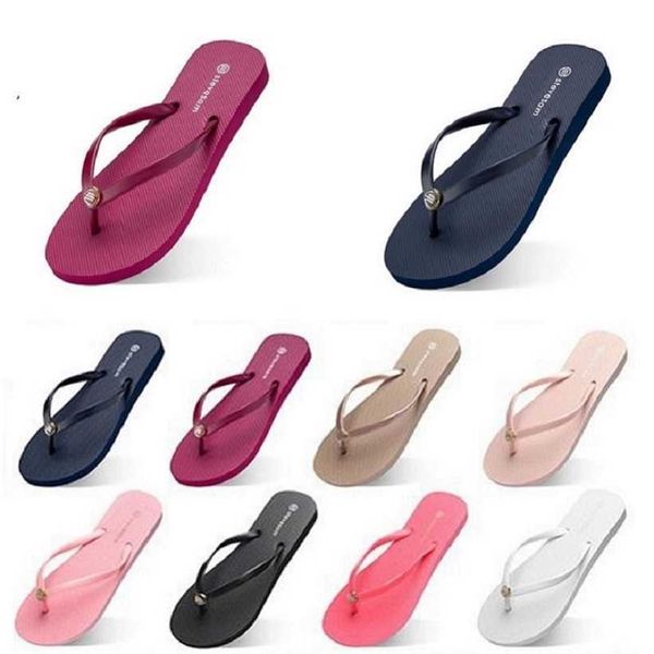 

fashion slippers flip flops beach sandals shoes type 524 summer schuhe sport sneaker womens green yellow orange navy bule white pink brown, Black