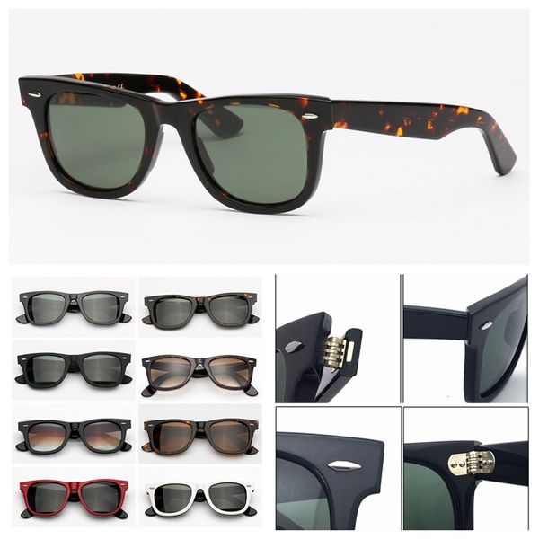 Xw9z Sonnenbrille 50mm 54mm Hohe Qualität Ray Männer Metallscharnier Designer Brillen UV-Schutz Mode 2140 Sonnenbrillen Luxus Damen Brillen Glaslinse mit Box