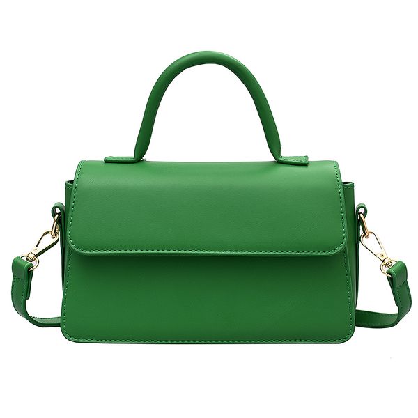 

2021design pu leather small crossbody shoulder bags for women spring trendy branded handbags and purses branded totes green