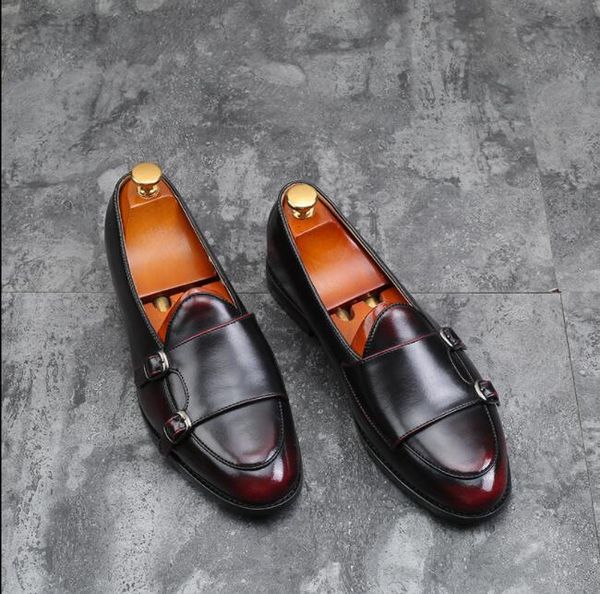 

men fashion genuine leather casual loafers soft comfortable breathable flats lazy shoes men's lightweigh moccasins driving shoes size:e, Black