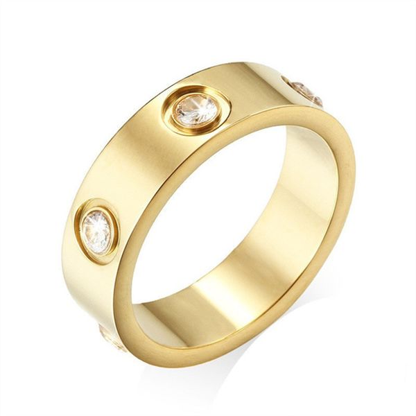 

stainless steel jewelry designer ring for women men gold ring diamond love luxury jewellery lovers engagement wedding bride and groom rose s, Silver