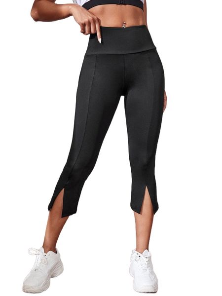 

split hem sports pants c9pm#, Gray