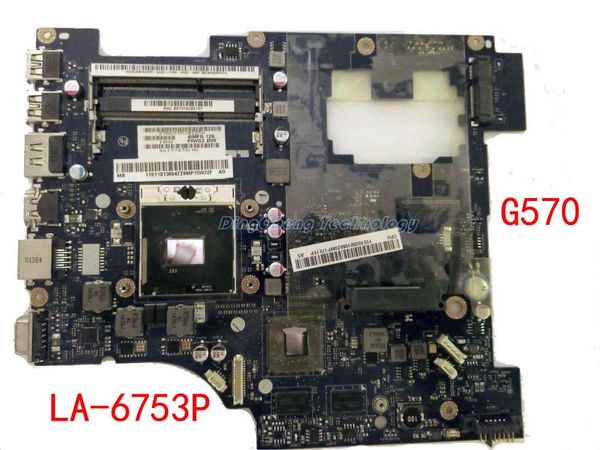 Материнские платы для материнской платы для ноутбука для Lenovo G570 LA-6753P HM65 DDR3 Неинтеградированная видеокарта HD6370 512M