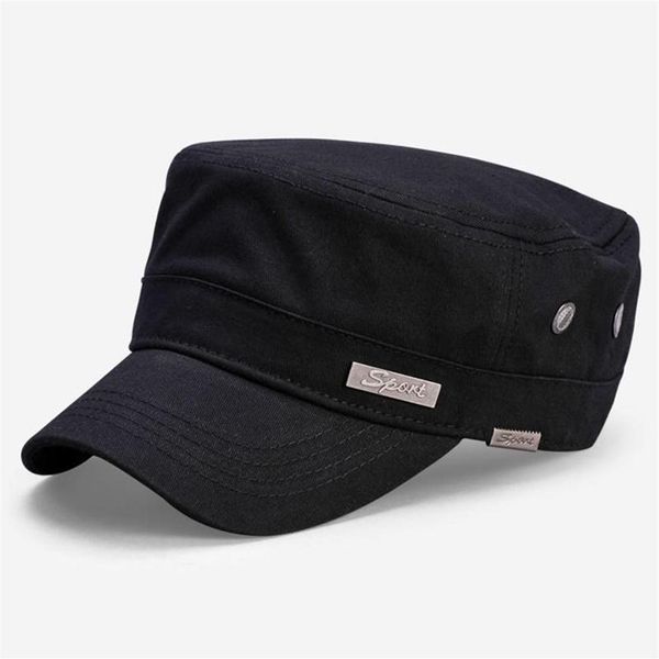

man big head sun hats male pure cotton flat army cap peaked caps men plus size military baseball hat 56-60cm 61-65cm wide br227g, Blue;gray