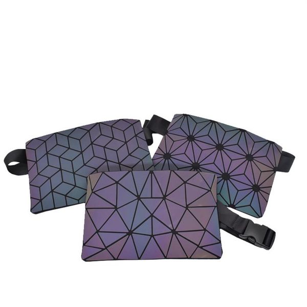 

luxurys designers bags 2021 luminous waistbag geometric waistbags colorful one shoulder bag color changing diamond chestbag versat201n