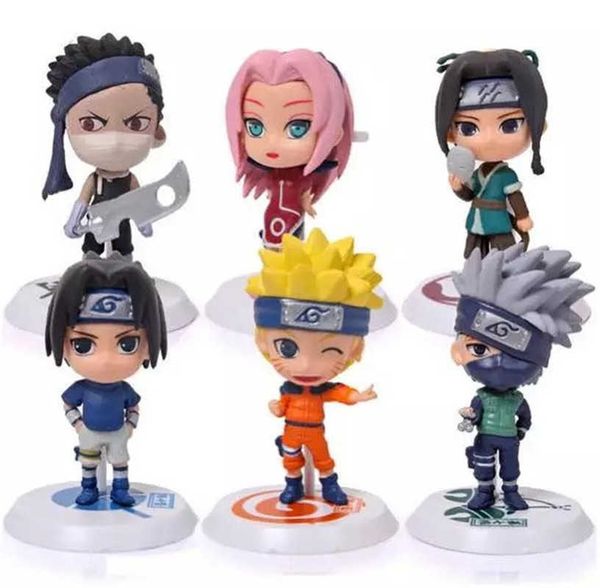 

huiya01 new 18 q version model uzumaki naruto shippuden anime pvc action figure hatake kakashi naruto statue collectible toy figma gifts q07